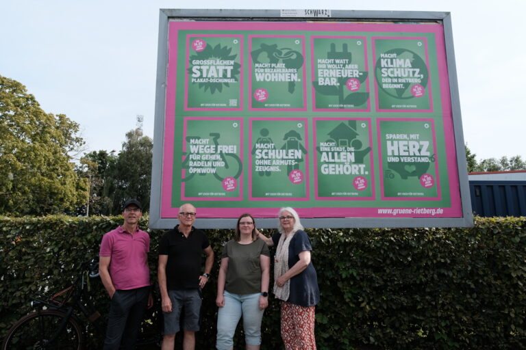 Wir bleiben uns treu, kein Plakat-Dschungel!